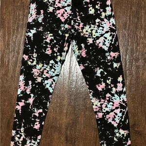 So High Rise Leggings Active Wear Paint Splatter Girls L 10-12